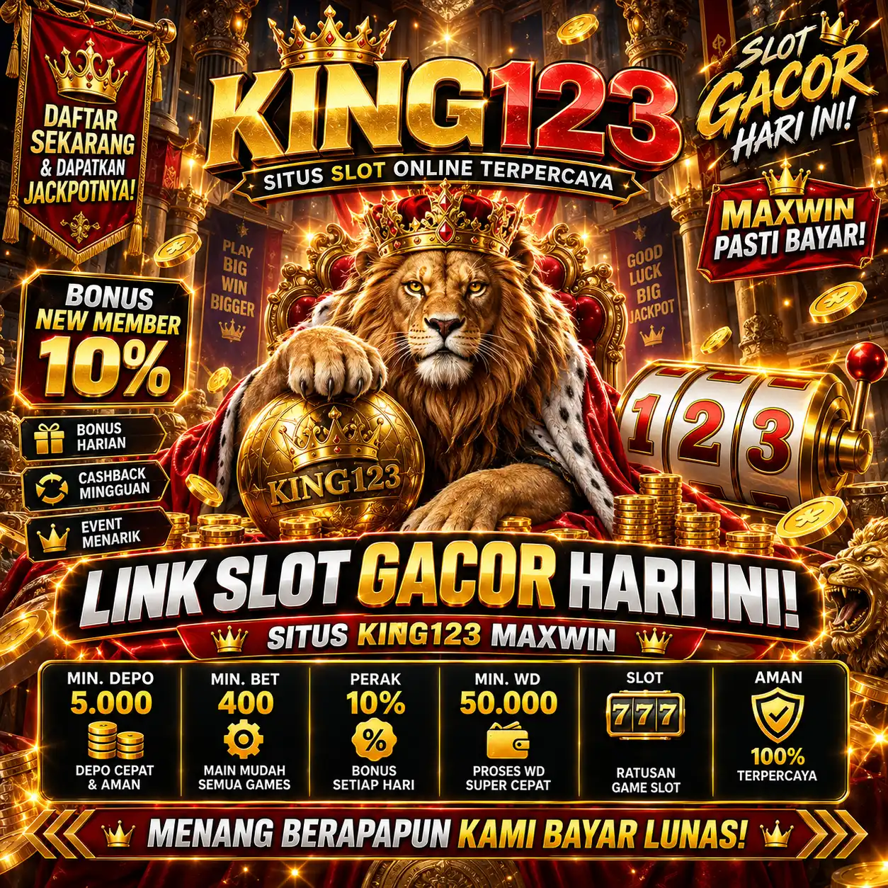 banner KING123: Agen Slot Resmi Terbaru dengan Koleksi PG Soft Pilihan